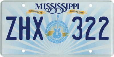 MS license plate ZHX322