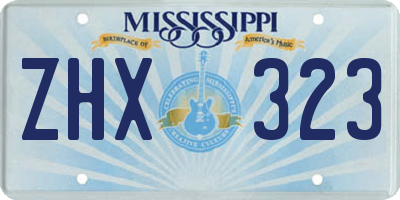 MS license plate ZHX323