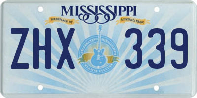 MS license plate ZHX339