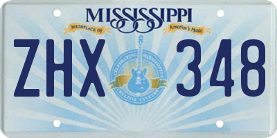 MS license plate ZHX348