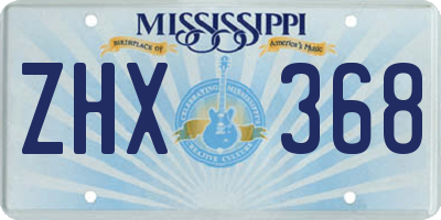 MS license plate ZHX368