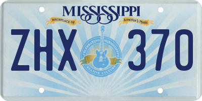 MS license plate ZHX370