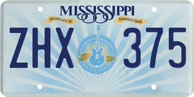 MS license plate ZHX375