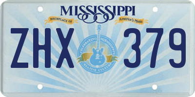 MS license plate ZHX379