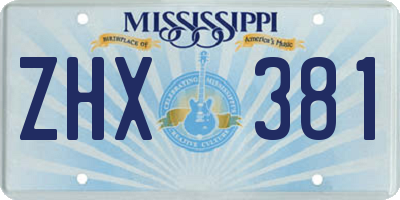 MS license plate ZHX381
