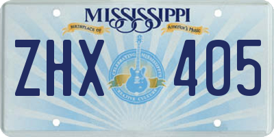 MS license plate ZHX405