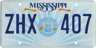MS license plate ZHX407