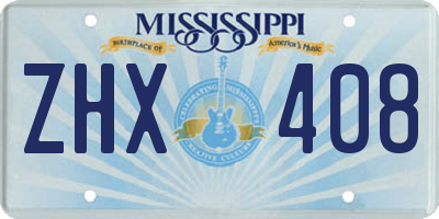 MS license plate ZHX408