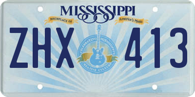MS license plate ZHX413