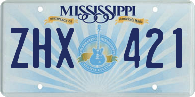 MS license plate ZHX421
