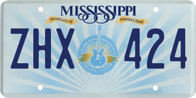 MS license plate ZHX424