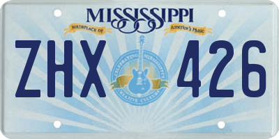 MS license plate ZHX426