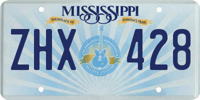 MS license plate ZHX428