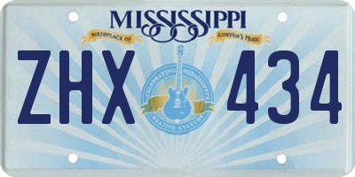 MS license plate ZHX434