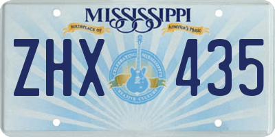 MS license plate ZHX435