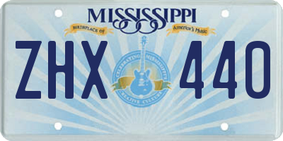 MS license plate ZHX440