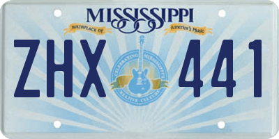 MS license plate ZHX441