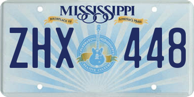 MS license plate ZHX448