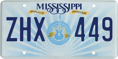 MS license plate ZHX449