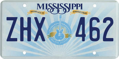 MS license plate ZHX462