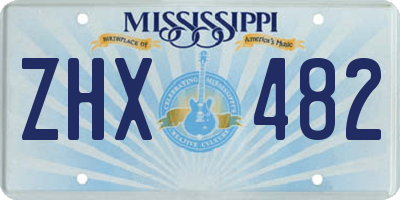 MS license plate ZHX482