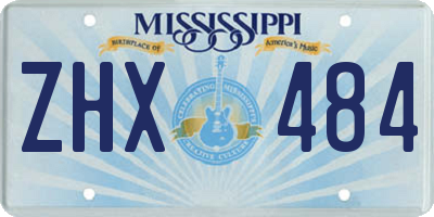MS license plate ZHX484