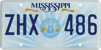 MS license plate ZHX486
