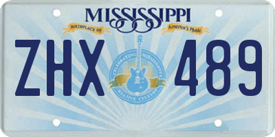 MS license plate ZHX489