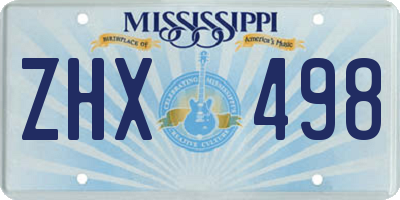 MS license plate ZHX498