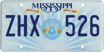 MS license plate ZHX526