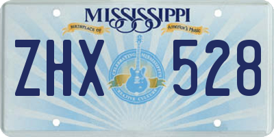 MS license plate ZHX528