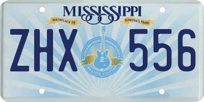 MS license plate ZHX556
