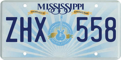 MS license plate ZHX558