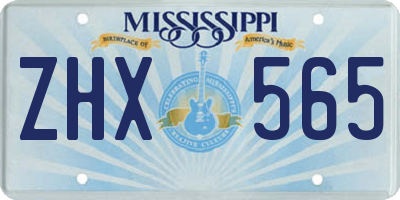MS license plate ZHX565