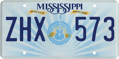 MS license plate ZHX573
