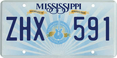 MS license plate ZHX591