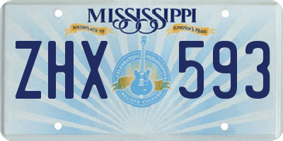 MS license plate ZHX593
