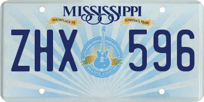 MS license plate ZHX596