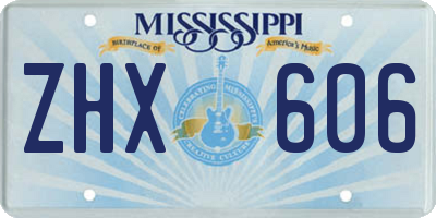 MS license plate ZHX606