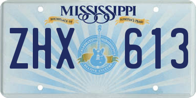 MS license plate ZHX613