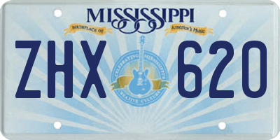 MS license plate ZHX620