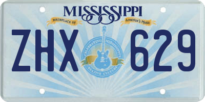 MS license plate ZHX629