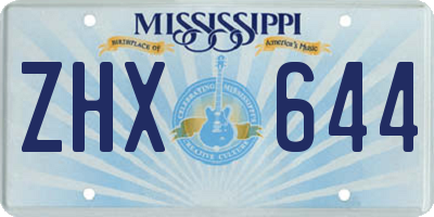 MS license plate ZHX644