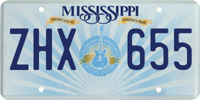 MS license plate ZHX655