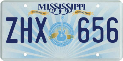 MS license plate ZHX656