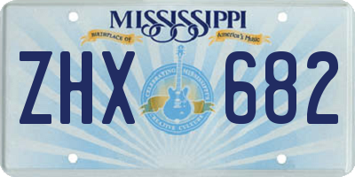 MS license plate ZHX682