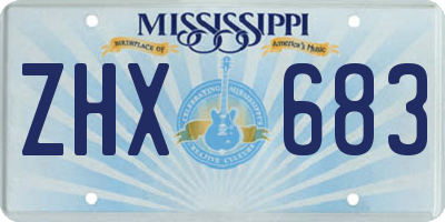 MS license plate ZHX683