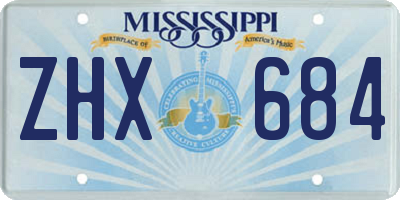 MS license plate ZHX684