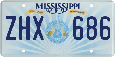MS license plate ZHX686