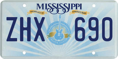 MS license plate ZHX690